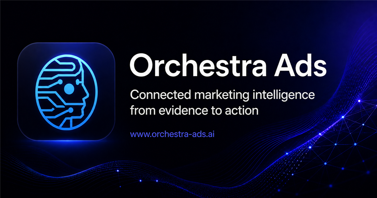 Screenshot of Orchestra Ads, A shared marketing blueprint that feeds every channel